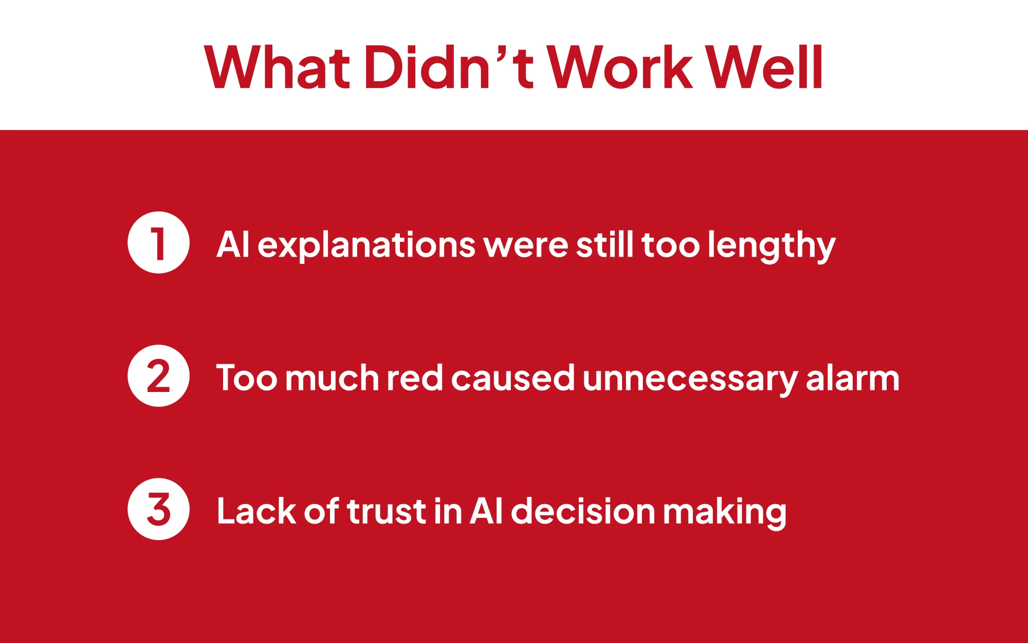 Design improvements discovered through user testing